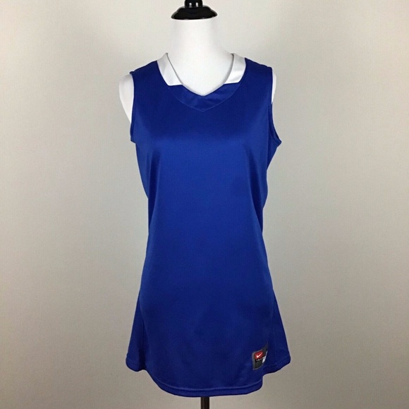 Nike Tops - Nike Team Sleeveless Athletic Top Blue White Small